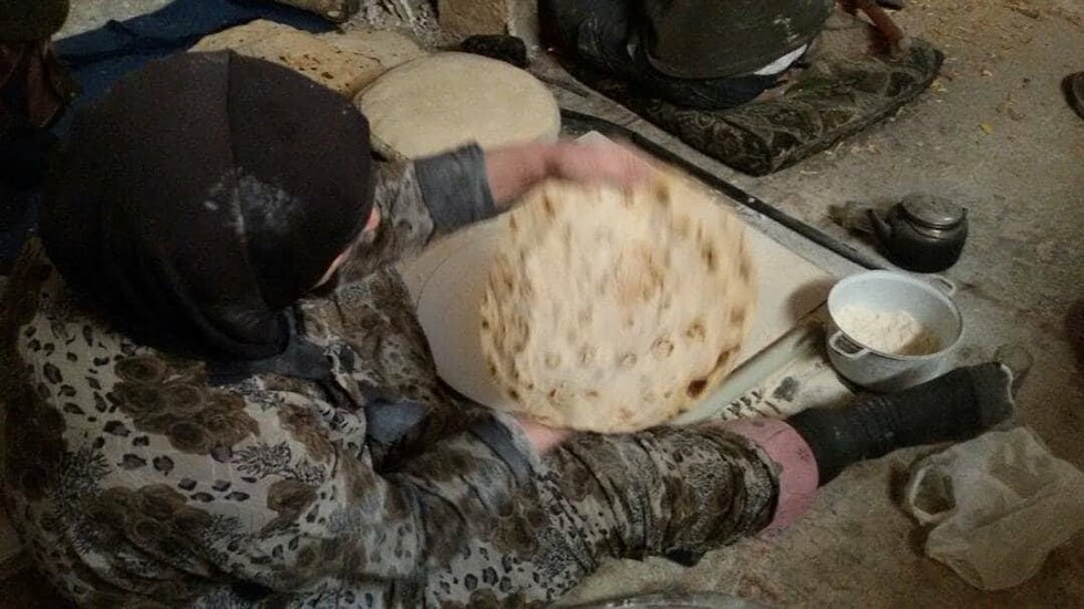Faced with the shortage of wheat flour, women of Eastern Ghouta have started using barley, corn flour and even fodder to bake bread, which is sometimes the only available food for the day.